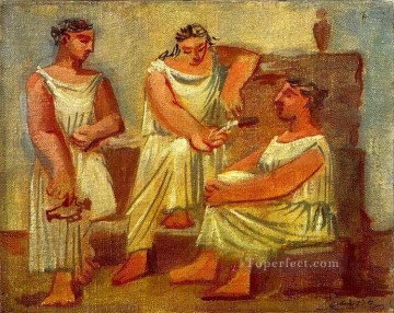 Trois femmes a la fontaine 3 1921 Cubists Oil Paintings